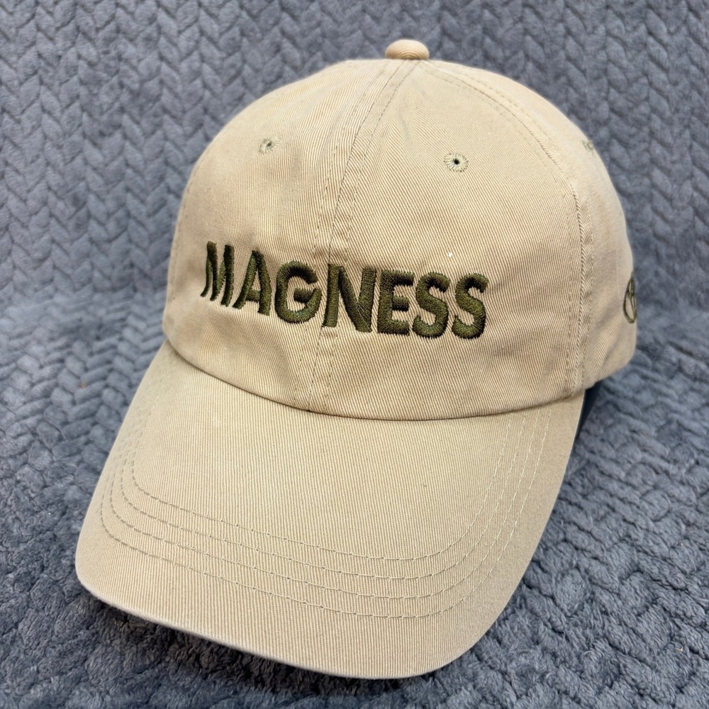 Magness Toyota Buick Harrison AR Hat Tan Khaki Embroidered Logo Dad Cap 0778